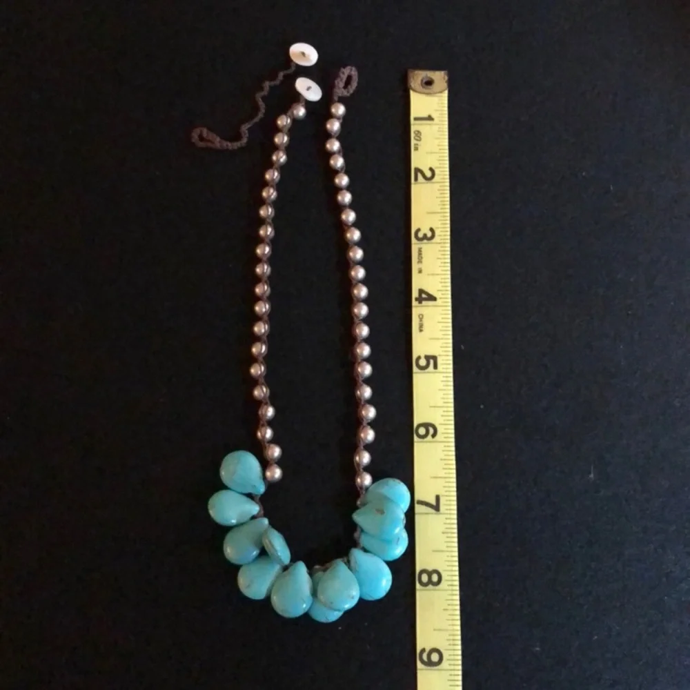 Handcrafted Turquoise Necklace with Pearls